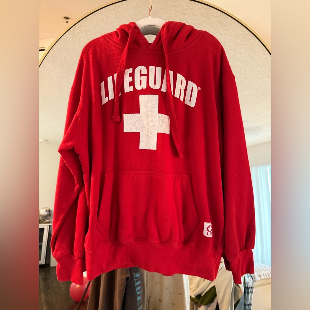 Official Lifeguard Red Women's Hoodie Sweater